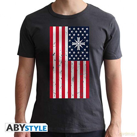 FAR CRY T-shirt Flag man SS dark grey new fit M