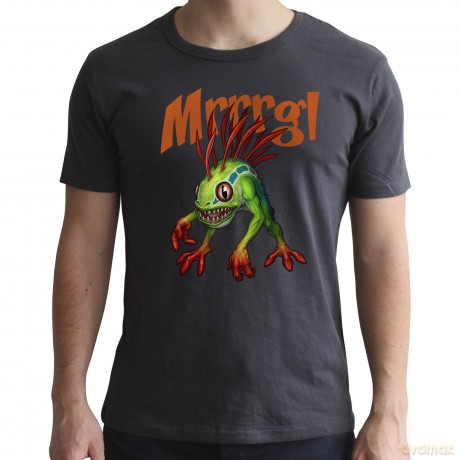 WORLD OF WARCRAFT T-shirt Murloc man SS dark grey new fit S