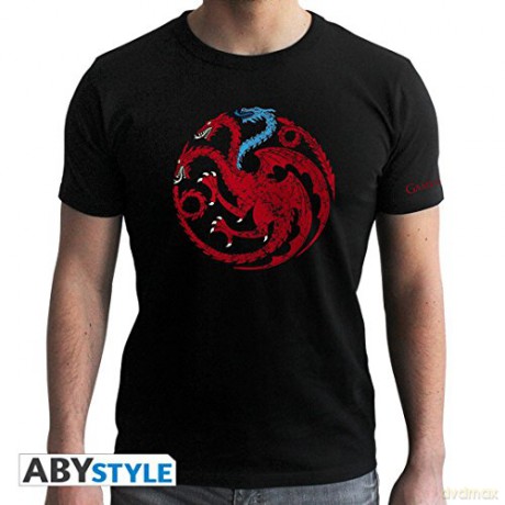 GAME OF THRONES T-shirt Targaryen Viserion man SS black new fit (Gra o Tron) M