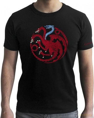 GAME OF THRONES T-shirt Targaryen Viserion man SS black new fit (Gra o Tron) S
