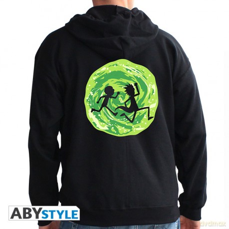 RICK AND MORTY Hoodie Portal man black