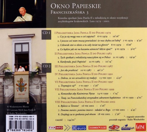 Jan Paweł II - Okno Papieskie. Franciszkańska 3 (digipack) [AUDIOBOOK] [CD]