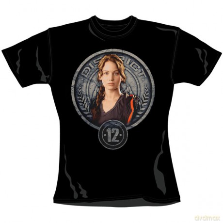 HUNGER GAMES T-shirt Katniss in stone seal Black L