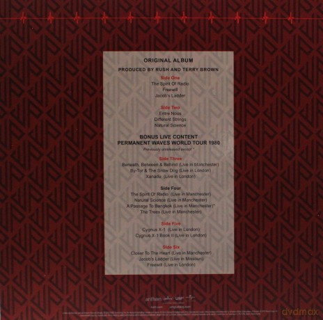 Rush: Permament Waves - 40th Anniversary [3xWinyl]