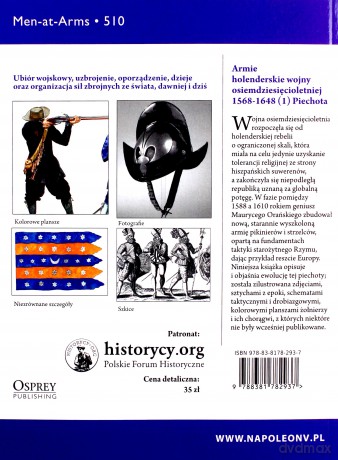 Armie holenderskie wojny osiemdziesięcioletniej 1568-1648. Piechota (Tom 1) - Bouko De Groot [KSIĄŻKA]
