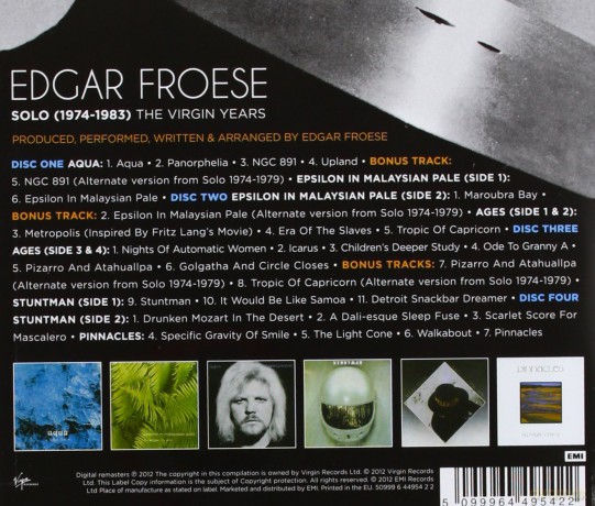 Edgar Froese: The Virgin Years: 1974-1983 [4CD]