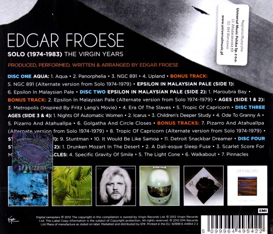 Edgar Froese: The Virgin Years: 1974-1983 [4CD]