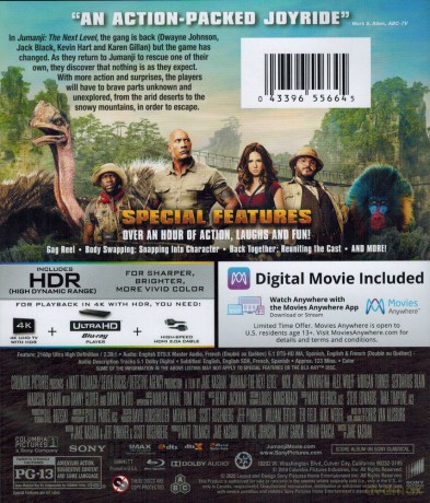 Jumanji: The Next Level (Jumanji: Następny poziom) [Blu-Ray 4K]+[Blu-Ray]