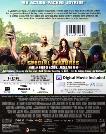 Jumanji: The Next Level (Jumanji: Następny poziom) [Blu-Ray 4K]+[Blu-Ray]