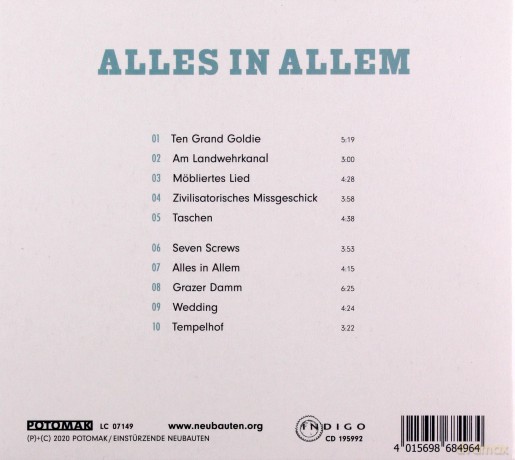 Einsturzende Neubauten: Alles In Allem [CD]