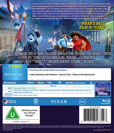 Onward (Naprzód) (Disney) [Blu-Ray]
