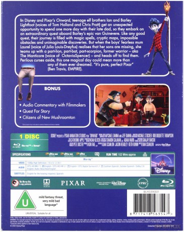 Onward (Naprzód) (Disney) [Blu-Ray]