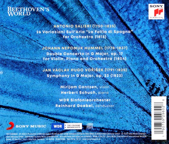 Reinhard Goebel: Beethoven's World: Salieri, Hummel, Vorisek [CD]