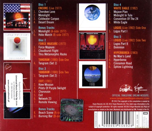 Tangerine Dream: The Virgin Years: 1977-1983 [5CD]