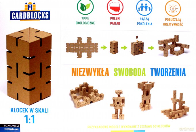Cardblocks Kartonowe klocki konstrukcyjne zestaw podstawowy [KLOCKI]
