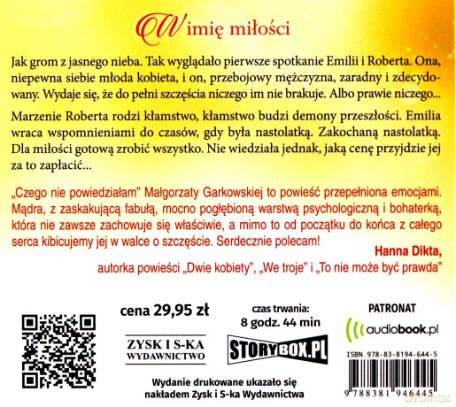Czego nie powiedziałam - Małgorzata Garkowska [AUDIOBOOK]