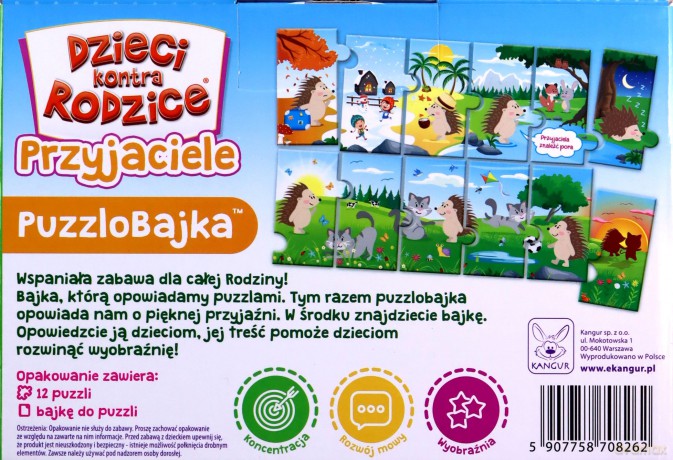 Dzieci kontra rodzice puzzlobajka przyjaciele [GRA]