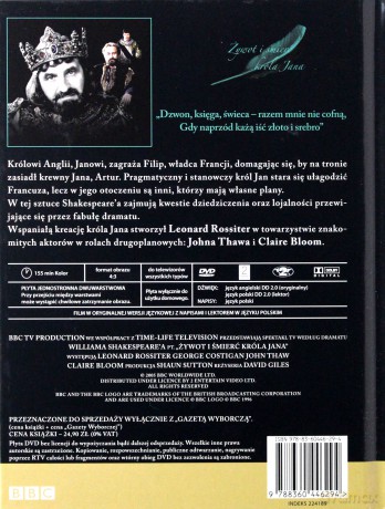 Spektakl Teatru TV: Żywot i śmierć króla Jana (BBC) (booklet) [DVD]