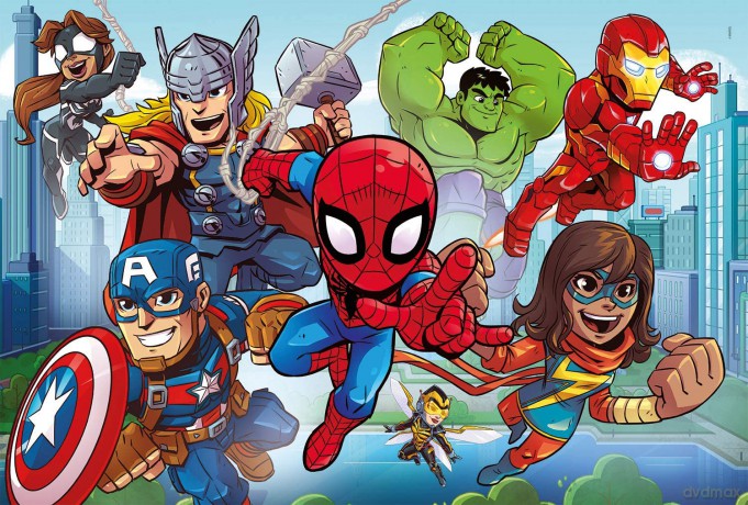 CLEMENTONI 24 el. Maxi Marvel [PUZZLE]
