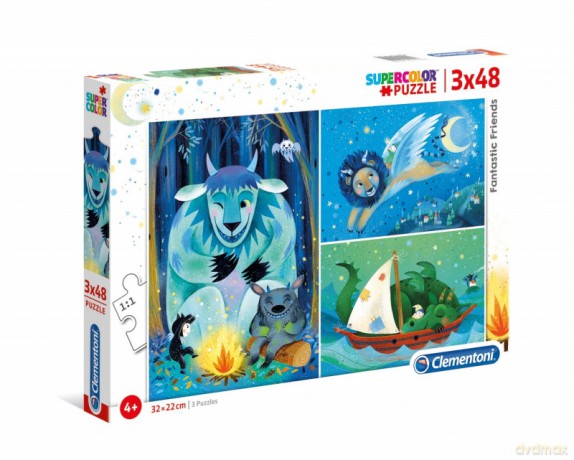 CLEMENTONI 3x48 el. Fantastic Friends [PUZZLE]