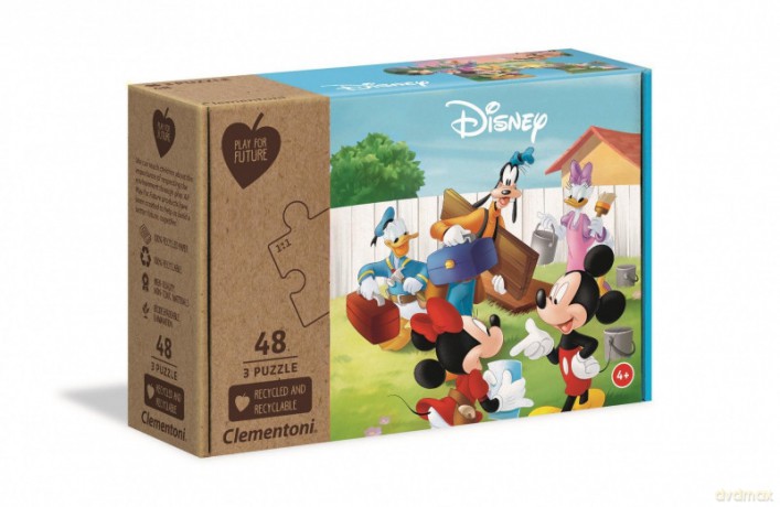 CLEMENTONI 3x48 el. PFF Mickey Mouse [PUZZLE]