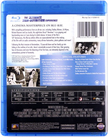 Pamiętnik Anny Frank [Blu-Ray]