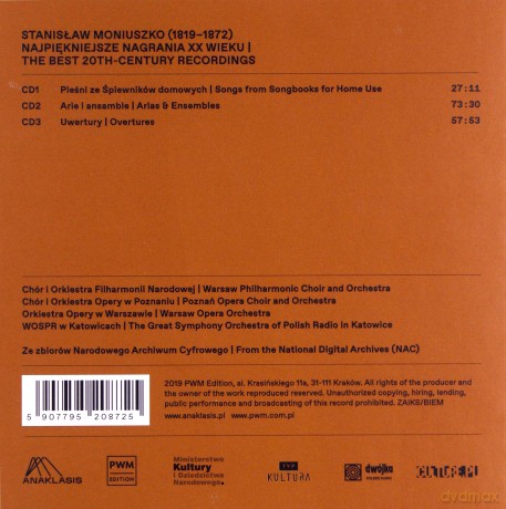 Moniuszko: Songs, Arias, Overtures [3CD]