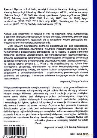 Kultura jako czasownik - Ryszard Nycz [KSIĄŻKA]
