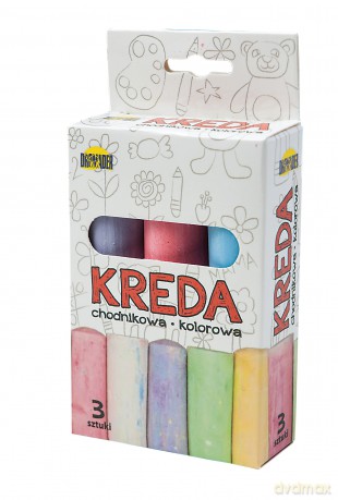 Kreda Dromader chodnikowa kolorowa 3 sztuki