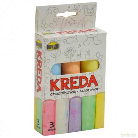 Kreda Dromader chodnikowa kolorowa 3 sztuki