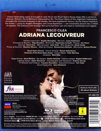 Jonas Kaufmann: Cilea:Adriana Lecouvreur [Blu-Ray]
