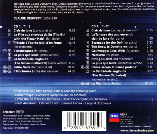 Clair De Lune Debussy Favourites [2CD]