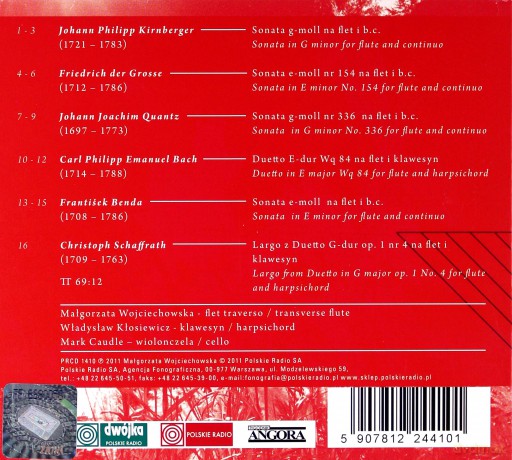 Małgorzata Wojciechowska: W kręgu Fryderyka Wielkiego - sonaty fletowe kompozytorów berlińskich (digipack) [CD]  