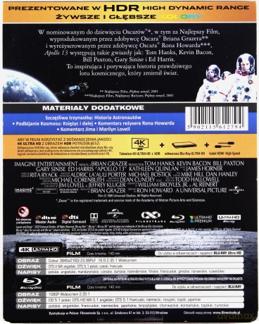 Apollo 13 (steelboook) [Blu-Ray 4K]+[Blu-Ray]