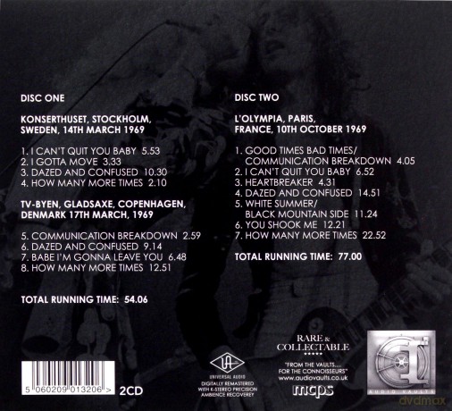 Led Zeppelin: Live In Europe 1969 [2CD]