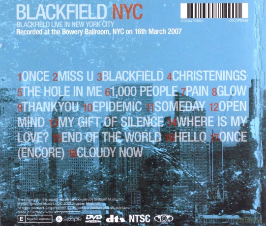 Blackfield: Live In NYC (Jewelcase) [CD]