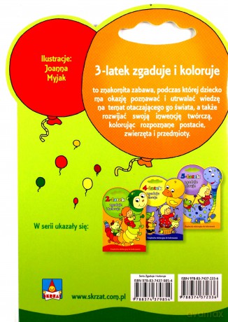 3-latek zgaduje i koloruje [KSIĄŻKA]