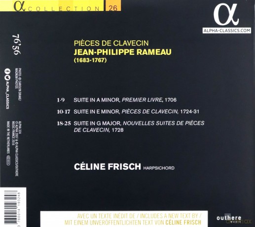 Celine Frisch: Rameau: Pieces De Clavecin [CD]