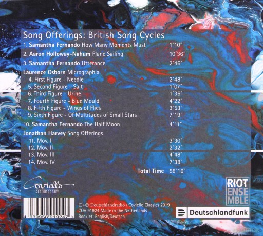 Riot Ensemble: Song Offerings - British Song Cycles [CD]