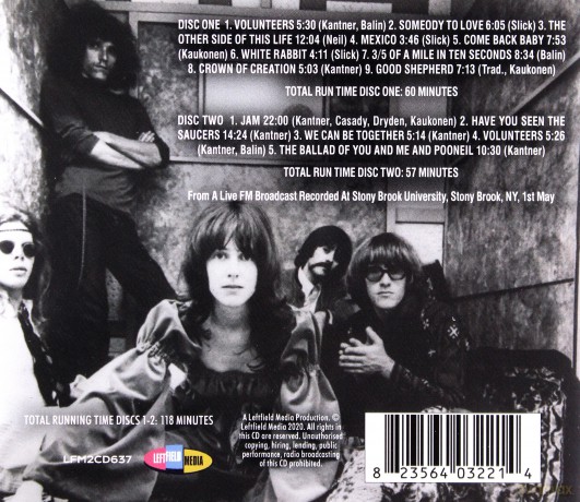 Jefferson Airplane: Stony Brook 1970 [2CD]