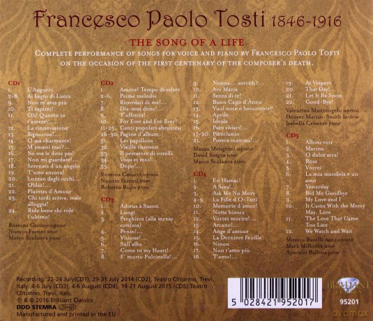 Romina Casucci: Tosti/The Song Of A Life - Vol 1 [5CD]