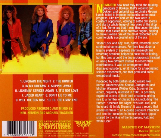 Dokken: Under Lock And Key [CD]