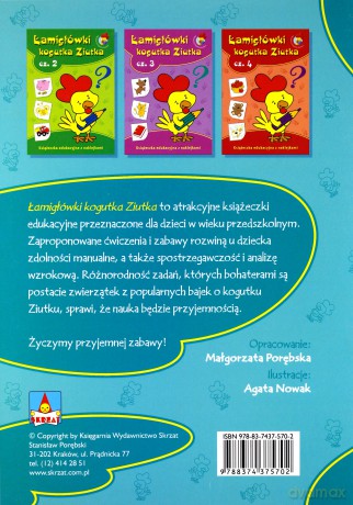 Łamigłówki kogutka Ziutka 1 [KSIĄŻKA]