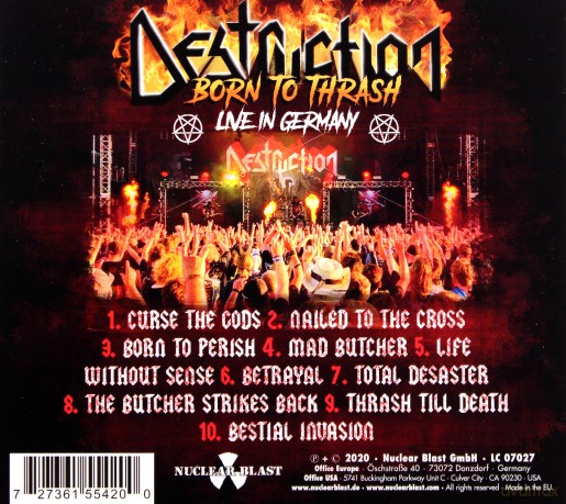 Destruction: Born To Thrash Live in Germany (Limited) (digipack) [CD]