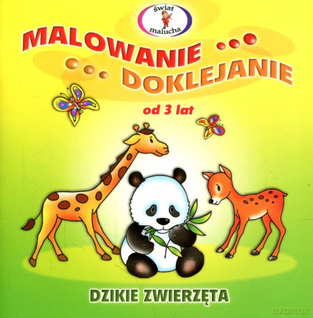 Malowanki - doklejanie dzikie zwierzęta [KSIĄŻKA]