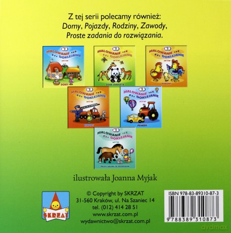 Malowanki - doklejanie dzikie zwierzęta [KSIĄŻKA]