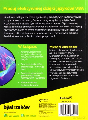 Excel. Programowanie w VBA dla bystrzaków - Michael Alexander, John Walkenbach [KSIĄŻKA]