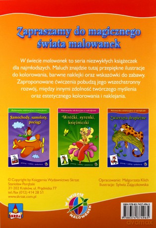 Malowanki edukacyjne - jeżyk i przyjaciele [KSIĄŻKA]