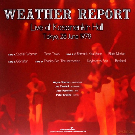 Weather Report: Live At Shinjuku Koseinenkin Hall. Tokyo. Japan. June 28. 1978 [2xWinyl]