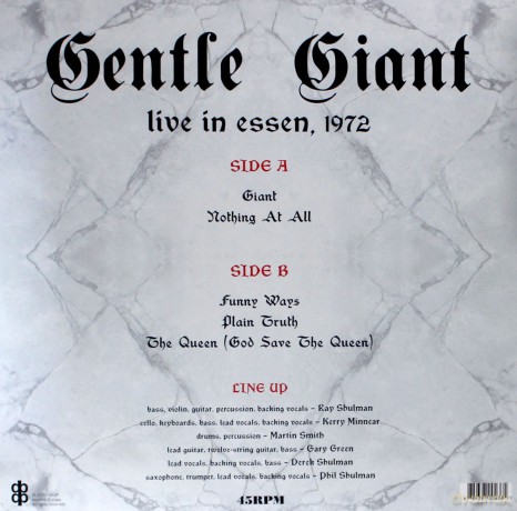 Gentle Giant: Live In Essen. 1972 [Winyl]
